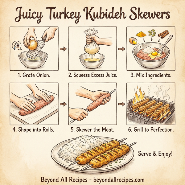 Juicy Turkey Kubideh Skewers instructions