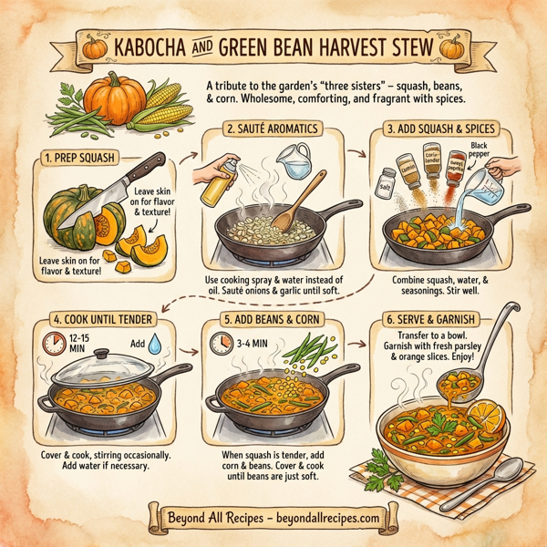 Kabocha and Green Bean Harvest Stew instructions