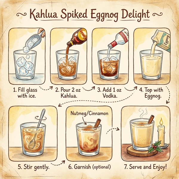 Kahlua Spiked Eggnog Delight instructions