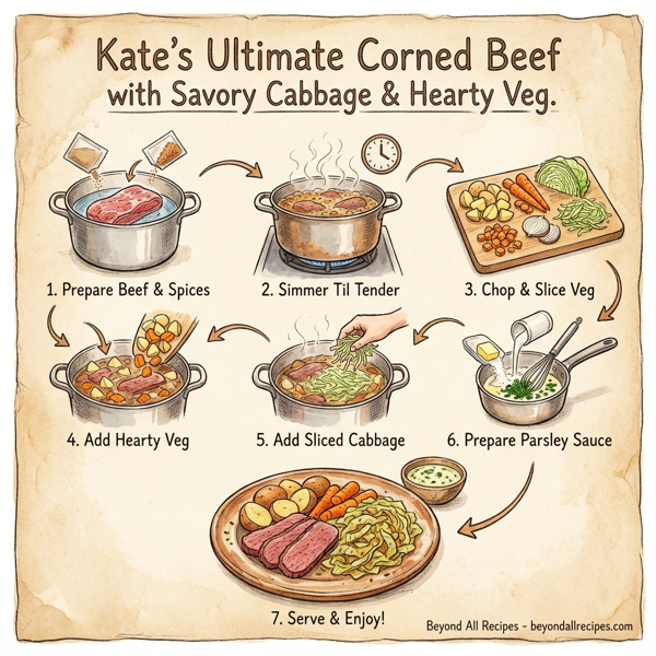 Kate's Ultimate Corned Beef with Savory Cabbage and Hearty Vegetables instructions