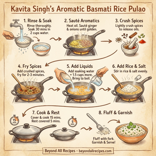 Kavita Singh's Aromatic Basmati Rice Pulao instructions