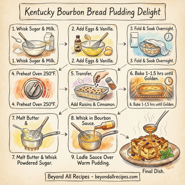 Kentucky Bourbon Bread Pudding Delight instructions