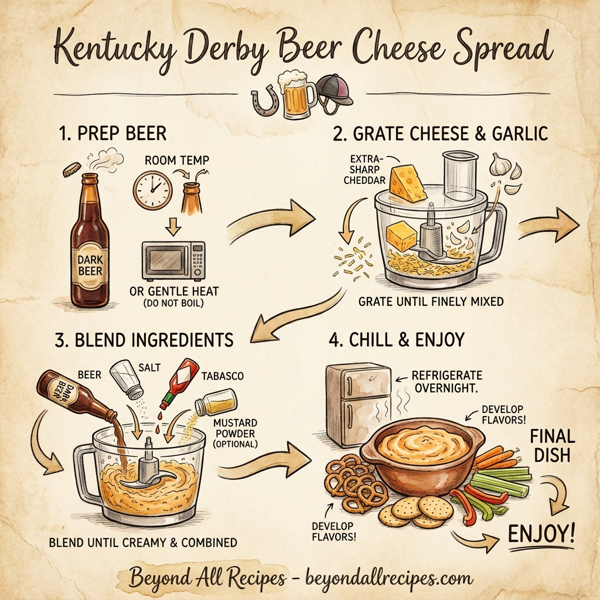 Kentucky Derby Beer Cheese Spread instructions