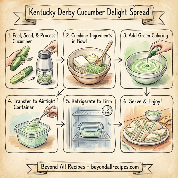 Kentucky Derby Cucumber Delight Spread instructions