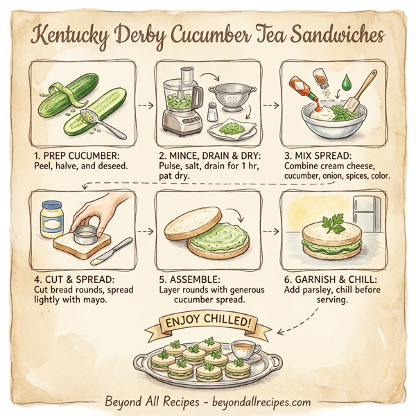 Kentucky Derby Cucumber Tea Sandwiches instructions