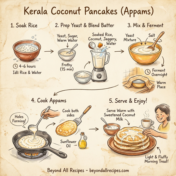 Kerala Coconut Pancakes (Appams) instructions