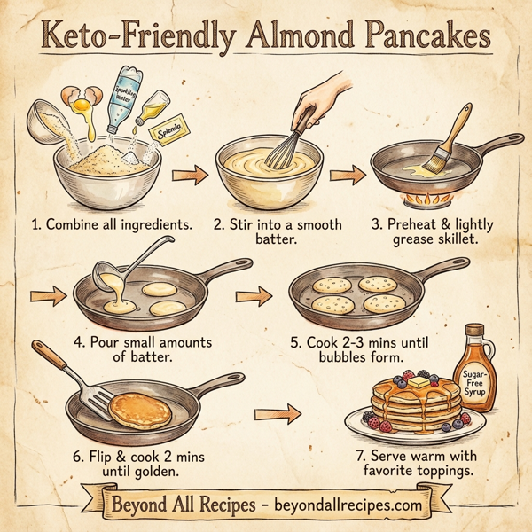 Keto-Friendly Almond Pancakes instructions