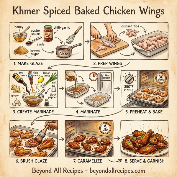 Khmer Spiced Baked Chicken Wings instructions