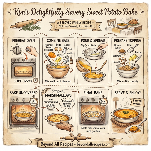 Kim's Delightfully Savory Sweet Potato Bake instructions