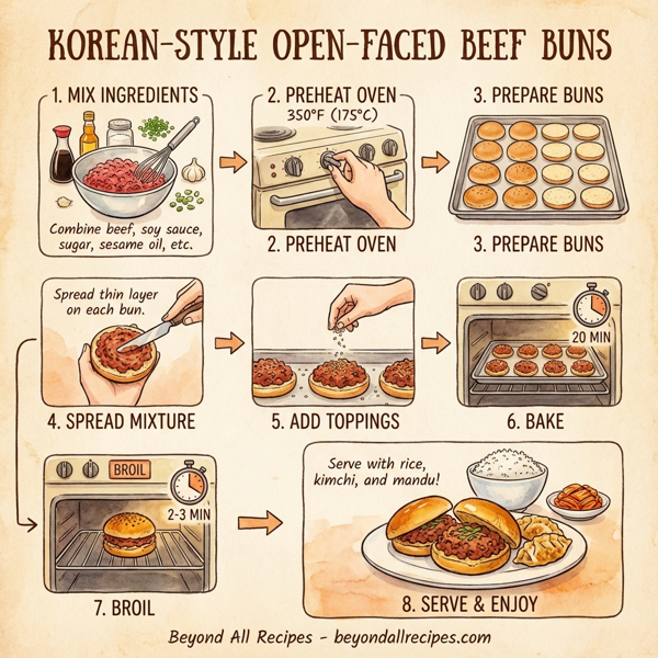 Korean-style Open-Faced Beef Buns instructions