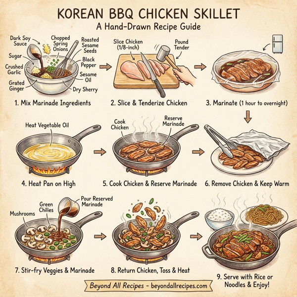 Korean BBQ Chicken Skillet instructions