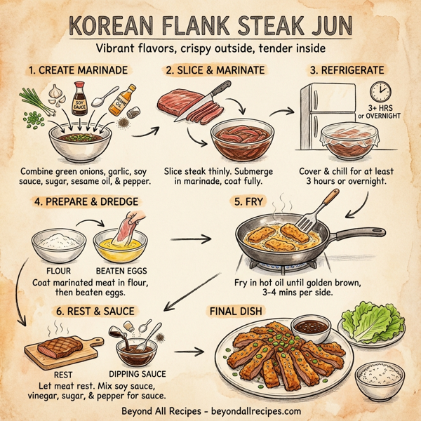 Korean Flank Steak Jun instructions