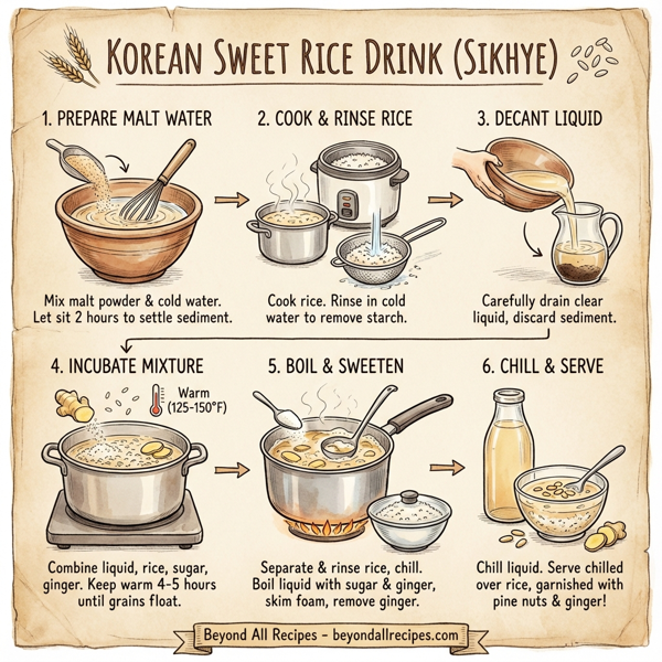 Korean Sweet Rice Drink (Sikhye) instructions