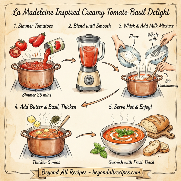 La Madeleine Inspired Creamy Tomato Basil Delight instructions