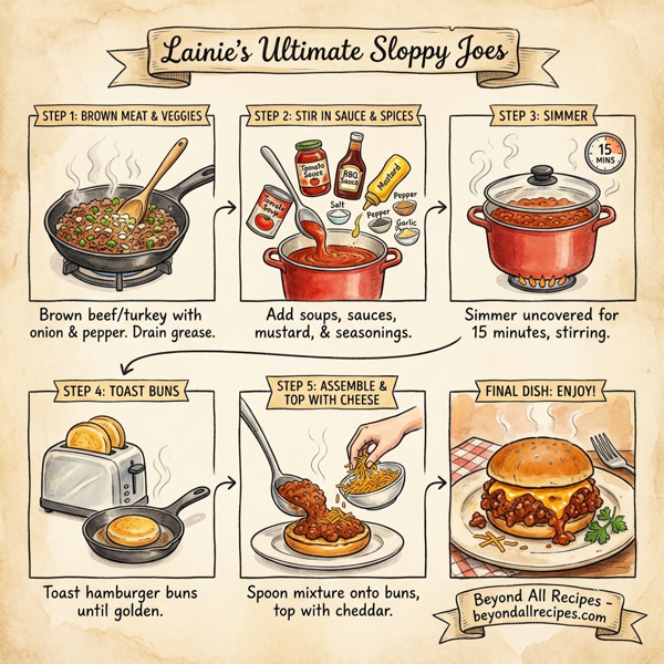 Lainie's Ultimate Sloppy Joes instructions