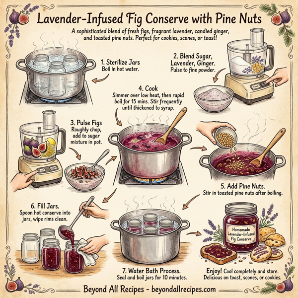 Lavender-Infused Fig Conserve with Pine Nuts instructions