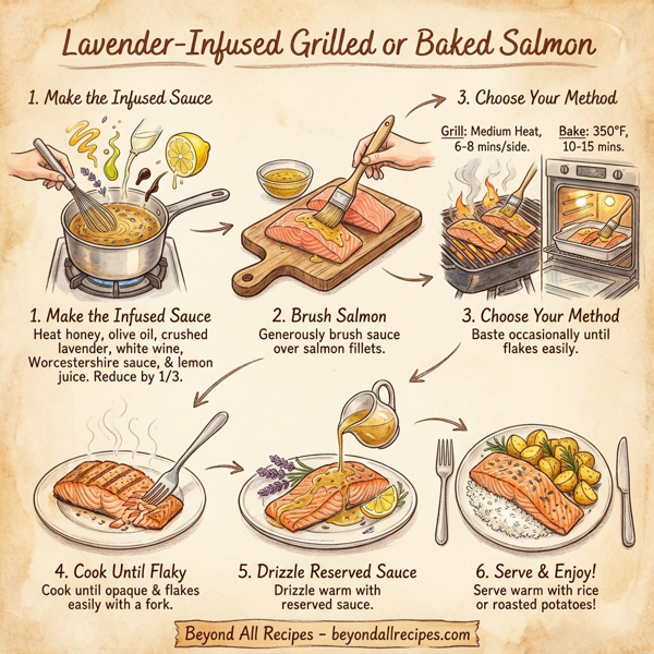 Lavender-Infused Grilled or Baked Salmon instructions