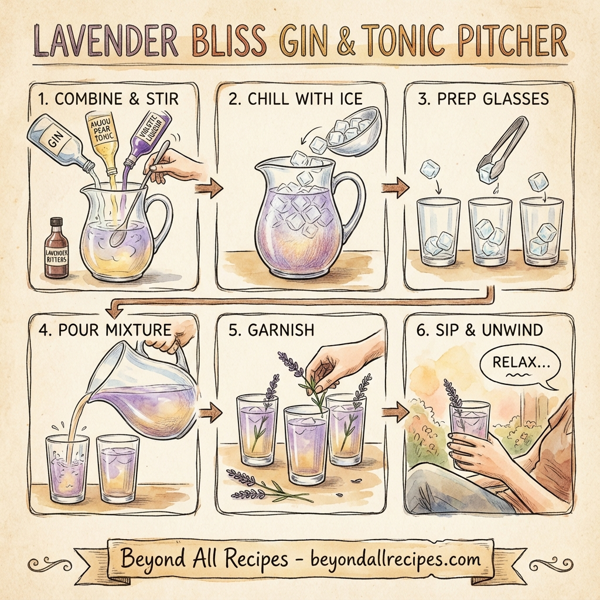 Lavender Bliss Gin & Tonic Pitcher instructions