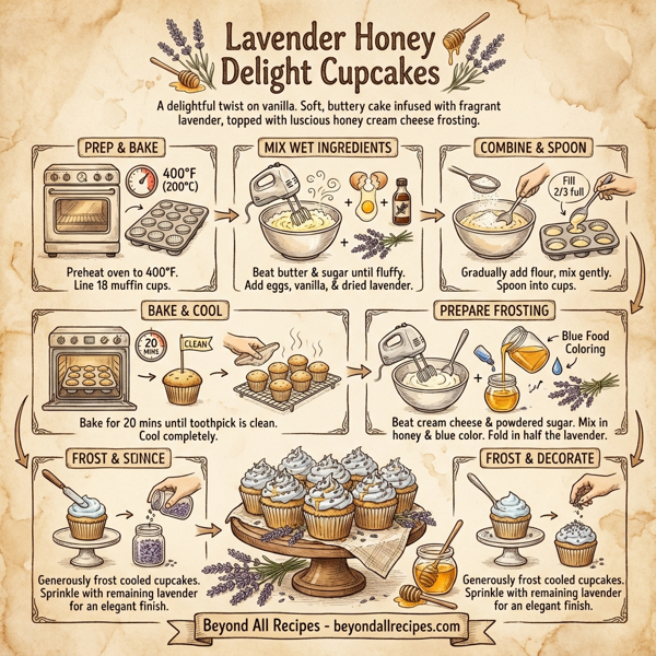 Lavender Honey Delight Cupcakes instructions