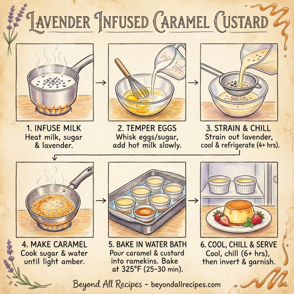 Lavender Infused Caramel Custard instructions