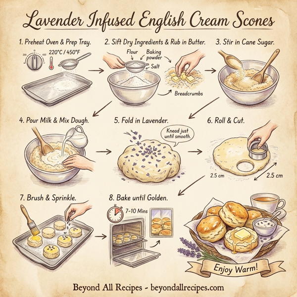 Lavender Infused English Cream Scones instructions