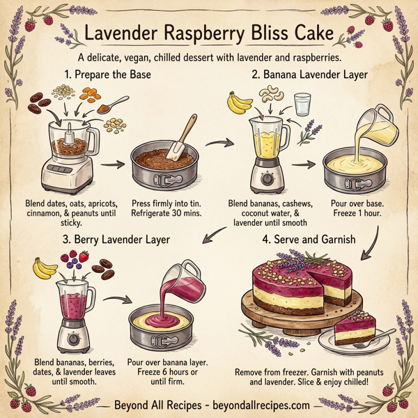 Lavender Raspberry Bliss Cake instructions