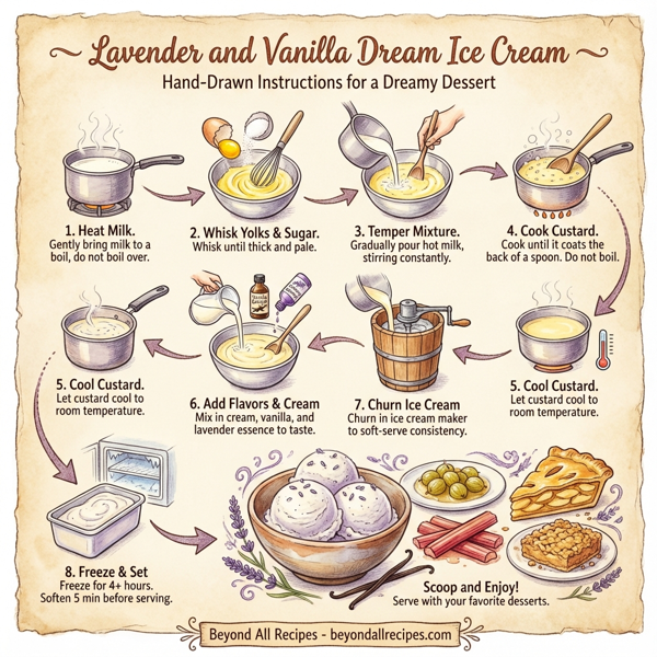 Lavender and Vanilla Dream Ice Cream instructions