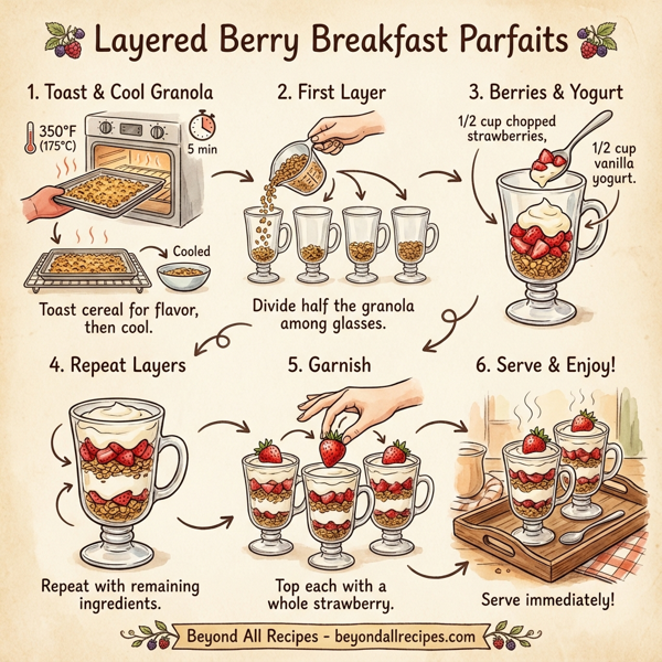 Layered Berry Breakfast Parfaits instructions