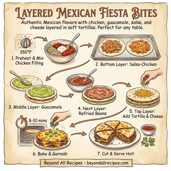 Layered Mexican Fiesta Bites instructions