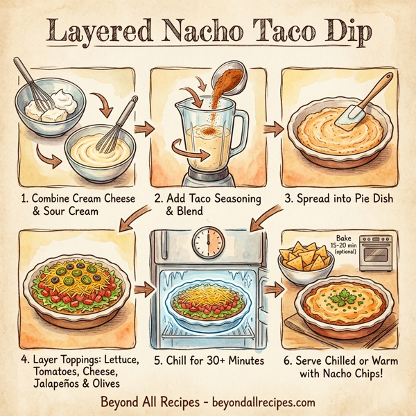 Layered Nacho Taco Dip instructions