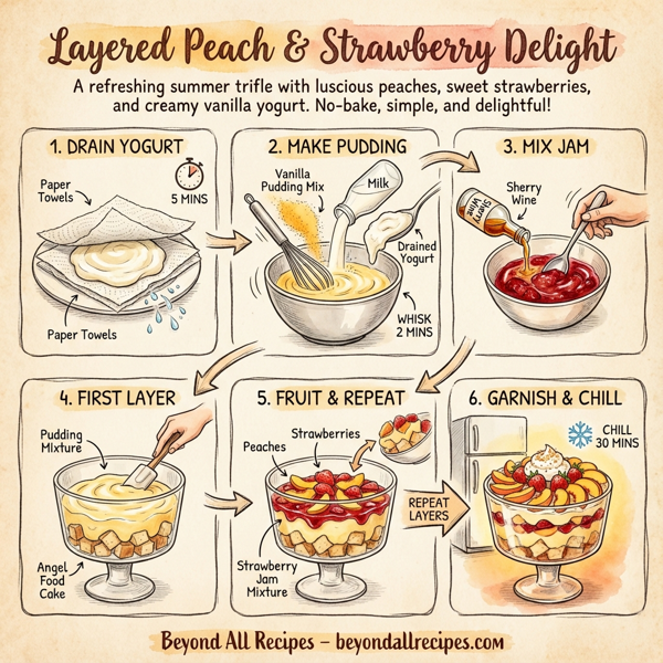Layered Peach & Strawberry Delight instructions
