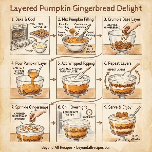 Layered Pumpkin Gingerbread Delight instructions
