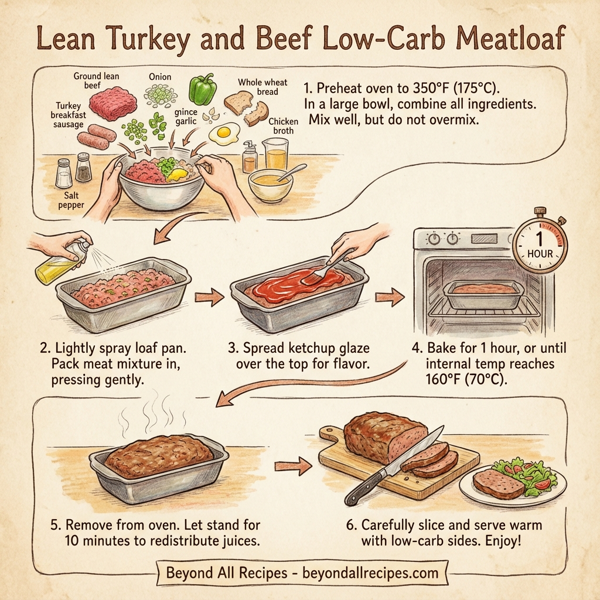 Lean Turkey and Beef Low-Carb Meatloaf instructions