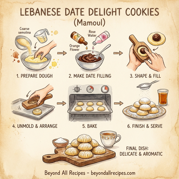 Lebanese Date Delight Cookies (Mamoul) instructions