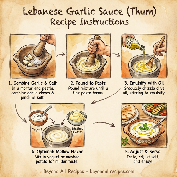 Lebanese Garlic Sauce (Thum) instructions