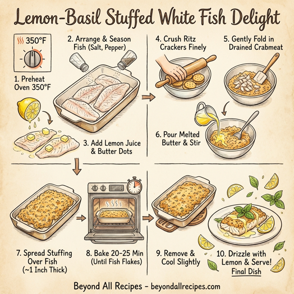 Lemon-Basil Stuffed White Fish Delight instructions
