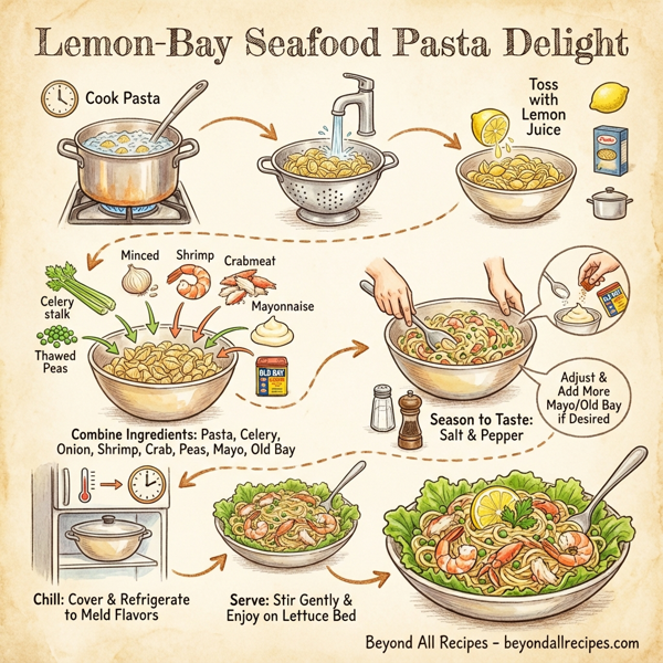 Lemon-Bay Seafood Pasta Delight instructions