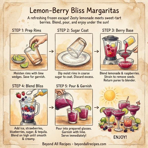 Lemon-Berry Bliss Margaritas instructions