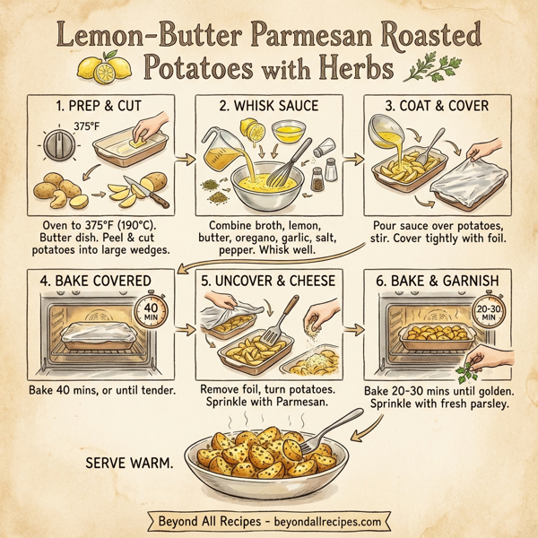 Lemon-Butter Parmesan Roasted Potatoes with Herbs instructions