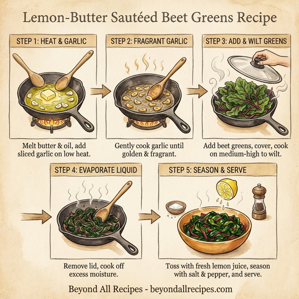 Lemon-Butter Sautéed Beet Greens instructions