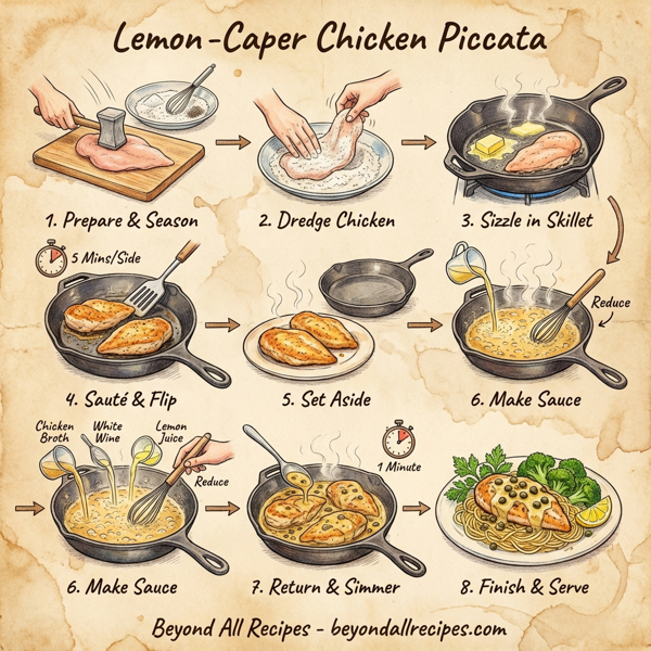 Lemon-Caper Chicken Piccata instructions