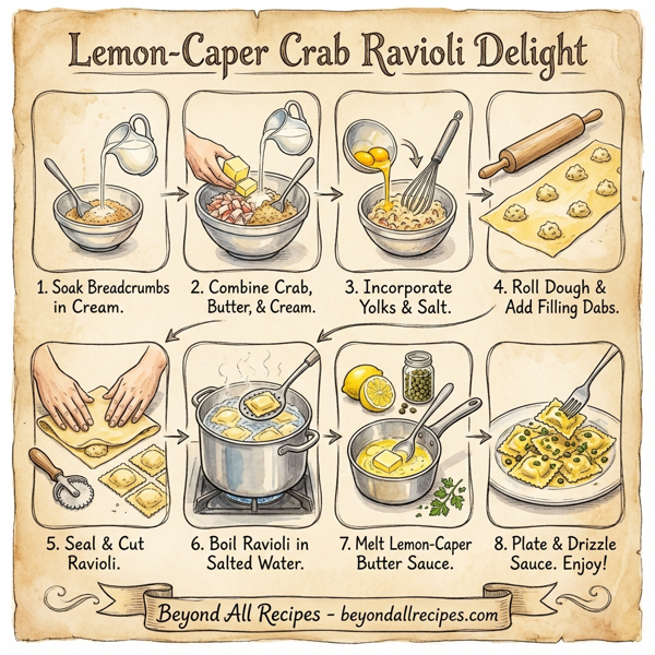 Lemon-Caper Crab Ravioli Delight instructions