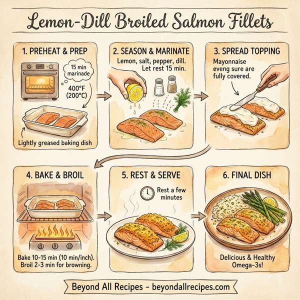 Lemon-Dill Broiled Salmon Fillets instructions