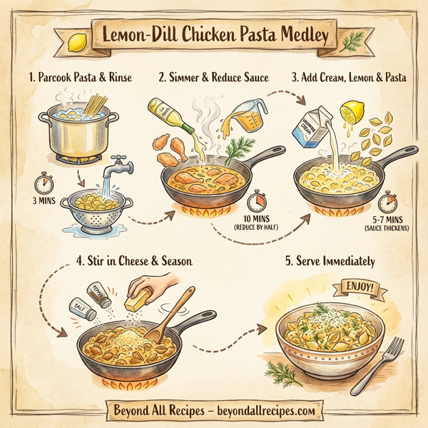 Lemon-Dill Chicken Pasta Medley instructions
