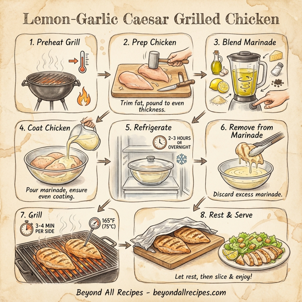 Lemon-Garlic Caesar Grilled Chicken instructions
