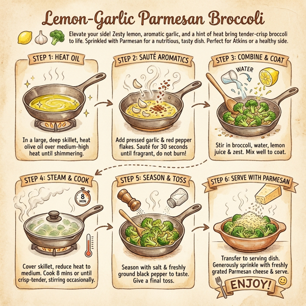 Lemon-Garlic Parmesan Broccoli instructions