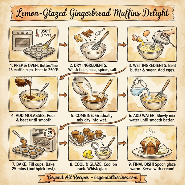 Lemon-Glazed Gingerbread Muffins Delight instructions