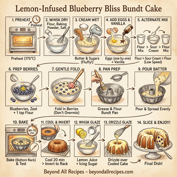 Lemon-Infused Blueberry Bliss Bundt Cake instructions