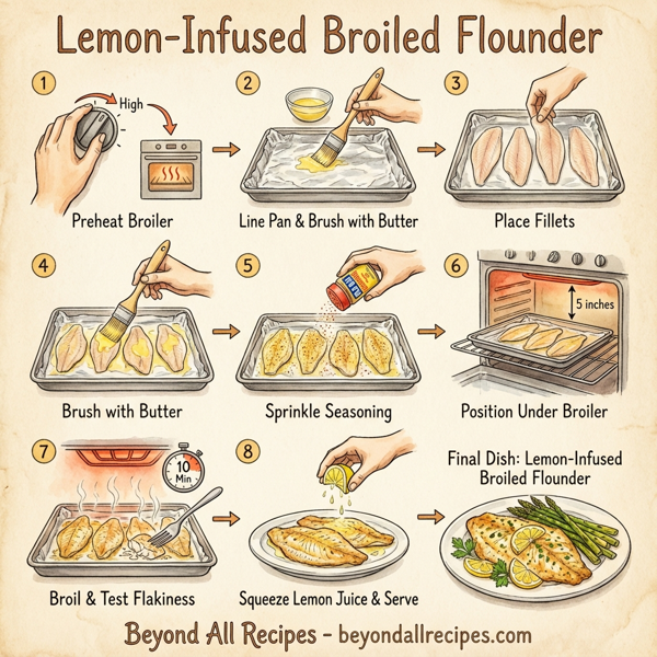 Lemon-Infused Broiled Flounder instructions
