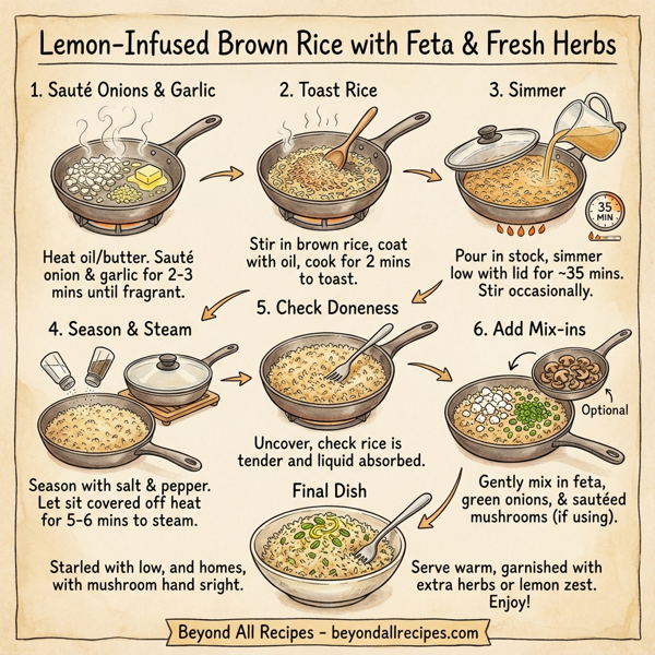 Lemon-Infused Brown Rice with Feta and Fresh Herbs instructions
